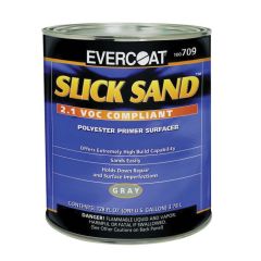 EVERCOAT® SLICK SAND™ 100709 Extra High-Build Polyester Primer Surfacer, 1 gal Round Can, Gray