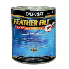 EVERCOAT® FEATHER FILL® G 2™ 100713 High-Build Polyester Primer Surfacer, 1 gal Round Can, Gray