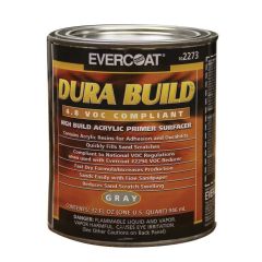 EVERCOAT® 102273 Fast Drying Dura Build Acrylic Primer, 1 qt Round Can, Gray, 1200 sq-ft/gal Coverage