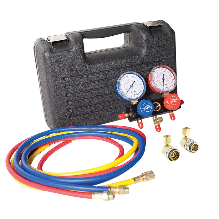 FJC REFRIGERANT GAUGE SET WITH CASE