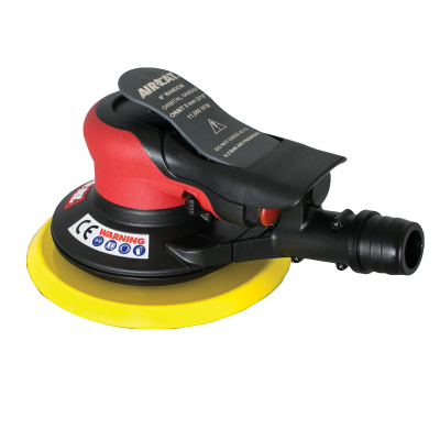 Aircat / Florida Pneumatic 6" Self Vac Palm Sander with Exhaust Hose and Bag 3/16" Orbit