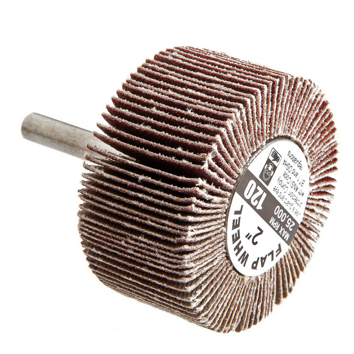 Forney Welding and Metal Working Forney 60186 Flap Wheel, Shank Mounted, 2 in x 1 in, Grit: 120