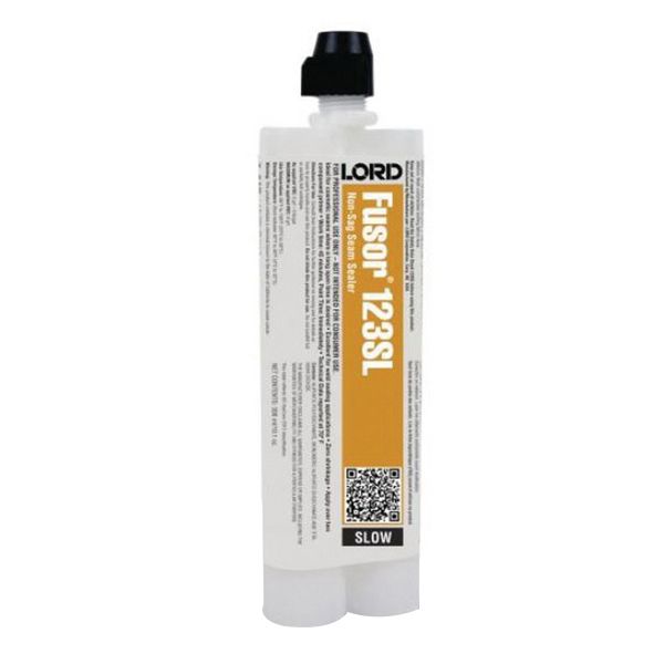 LORD Fusor Adhesives Fusor 123SL 2-Part Slow Non-Sag Seam Sealer, 10.1 oz Cartridge, White, Paste