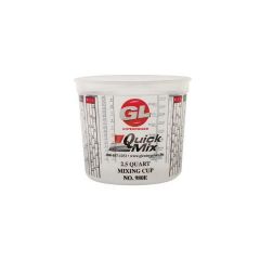 GL Enterprises® Quick Mix 980 Measuring and Mixing Cup with Lid, 2.5 qt, Clear