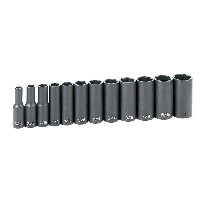 Grey Pneumatic Socket Sets 3/8" Drive 12 Piece Deep Set