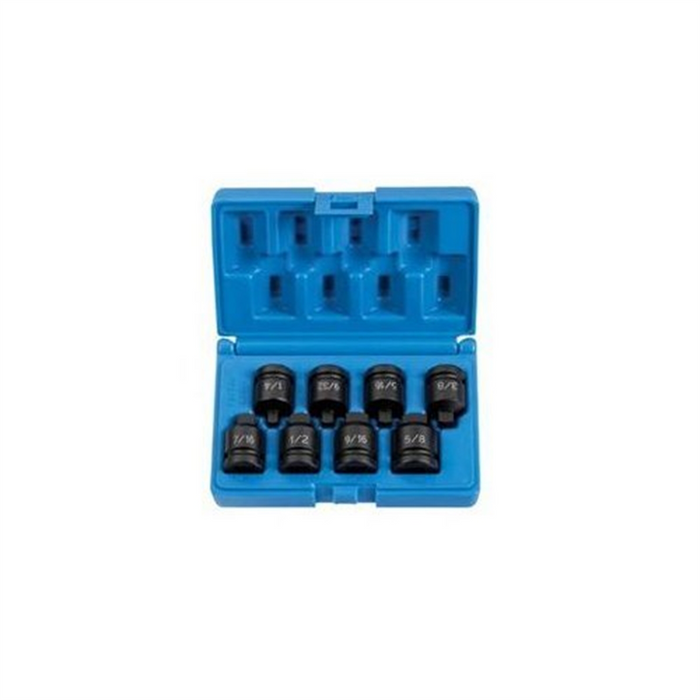 Grey Pneumatic Socket Sets 1/2" Drive 8 Pc. Pipe Plug Socket Set