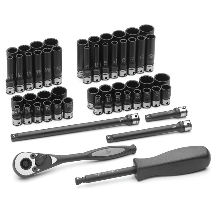 Grey Pneumatic Socket Sets 1/4" Dr. 53pc Fract.