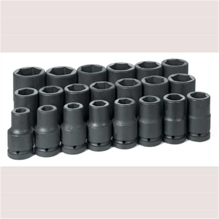 Grey Pneumatic Socket Sets DR 21PC DEEP FRAC SET 3/4IN TO 2IN