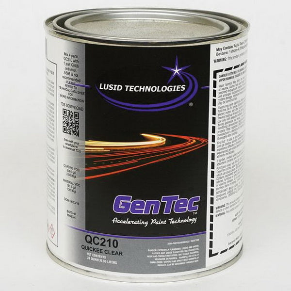 Gentec and Greentec GenTec QC210Q Premium 2.1 VOC Automotive Quickie Clearcoat, 1 qt Can, Gloss, 4:1