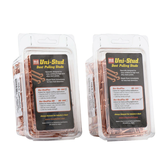 H & S Autoshot H&S Autoshot Uni-Spotter 1001 Flexpert Uni-Spotter Pulling Stud, 2.2 mm Dia, Copper-C