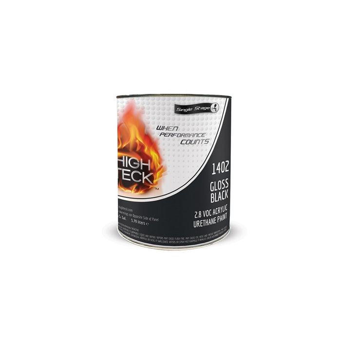 High Teck 1402-1 1 Gal Black Gloss Acrylic Urethane Single Stage Paint