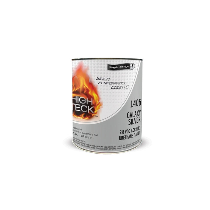 High Teck 1406-1 Galaxy Silver Acrylic Urethane Paint - 1 Gallon