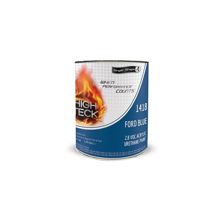 High Teck™ 1418-1 Series 1400 Acrylic Urethane Factory Pack 2K Single Stage Paint, 1 gal, Ford Blue