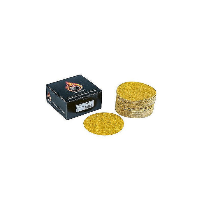 High Teck™ 6036 Premium Disc Roll, 6 in Dia, P36 Grit, Aluminum Oxide, Gold, PSA Attachment