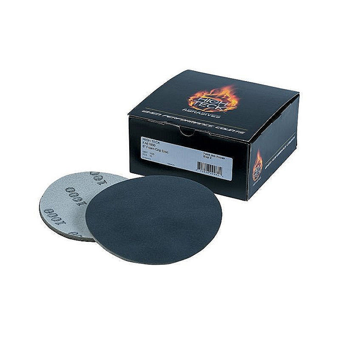 High Teck (15 pcs) 6" Foam Hook&Loop Sanding Disc 2000 Grit, Sillicon Carbide