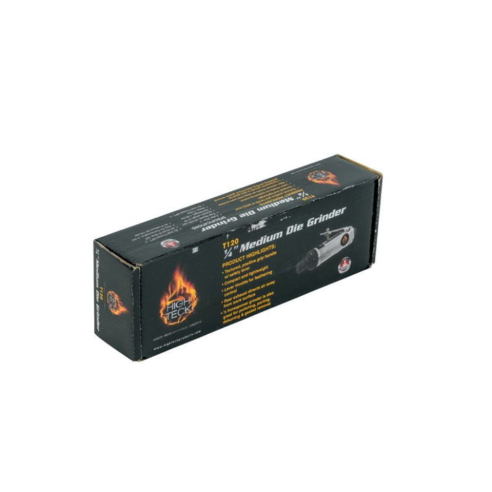 High Teck T120 Medium Die Grinder, 1/4 in Collet, 6.75 in L, 1/2 hp, 22000 rpm, 90 to 120 psi — view 2