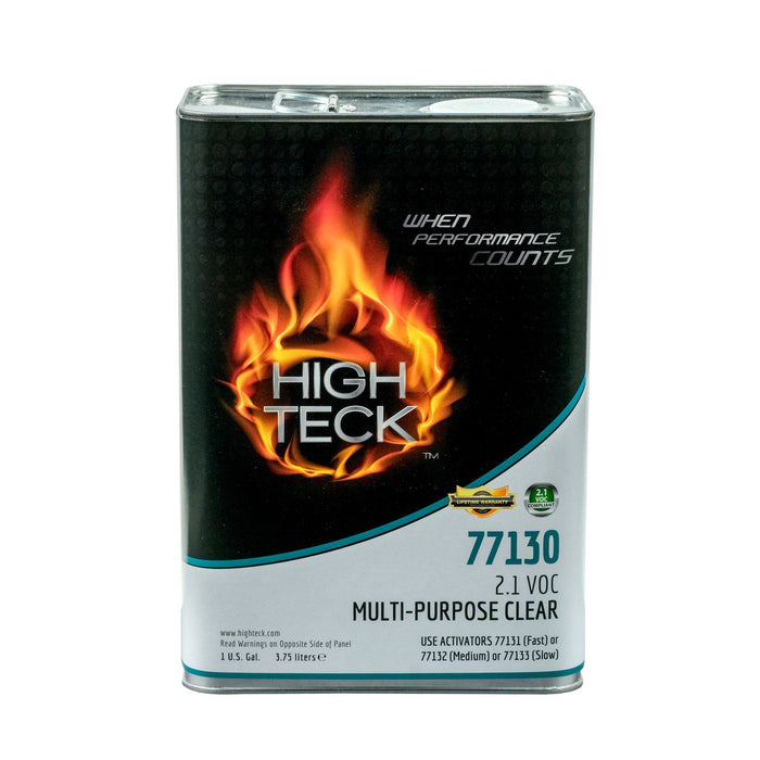 High Teck 77130-1 Multi-Purpose Clearcoat, Clear, 1 gal, 2.1 lb/gal VOC, 4:1 Mix, 32% Solids
