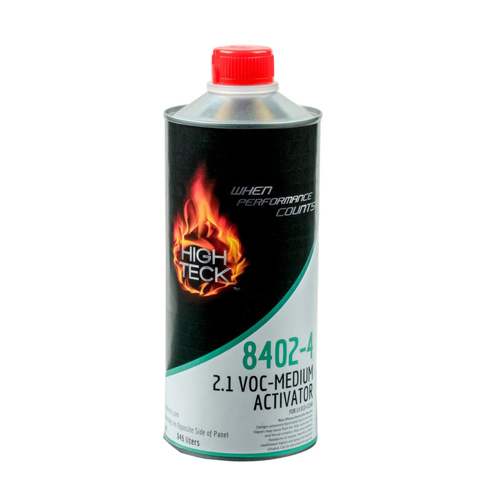 High Teck 8402-4 Medium Activator - Quart, Pairs with Eco Clear for Balanced Cure and High-Gloss