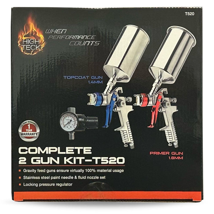 High Teck T520 Performance Series 2-Gun HVLP Primer and Top Coat Set