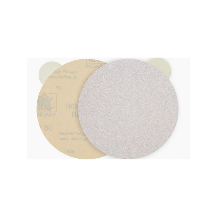 Indasa USA, Inc 1050-800 Rhynostick Plus Line Abrasive Solid Disc, 5 in Dia, 800 Grit — White