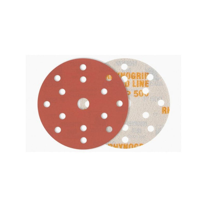 Indasa USA, Inc Medallion 320-100 Rhynogrip Red Line XL Abrasive Solid Disc, 3 in Dia, 100 Grit