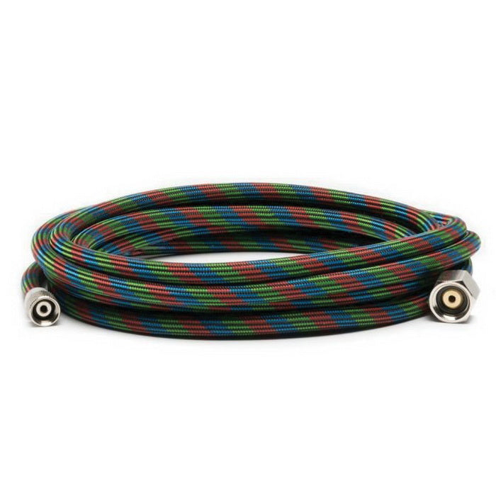 Anest Iwata USA IWATA 4010 Hose with Fitting, 10 ft L, 1/4 in Compression, 1/8 in ID, PVC, Braided N