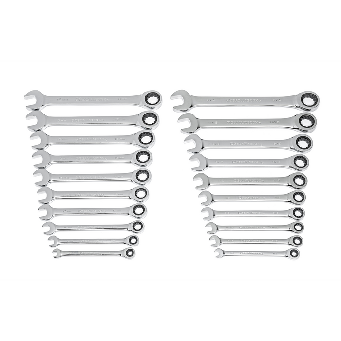 Gearwrench Piece 72-Tooth SAE/Metric Ratcheting Combination Wrench Set