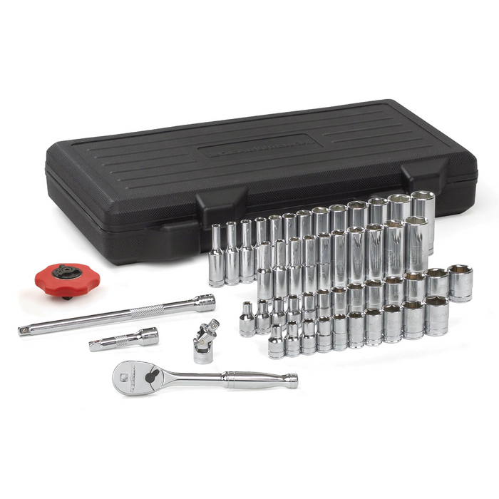 Gearwrench Piece 1/4 Inch Drive 6 Point Standard & Deep SAE/Metric Mechanics Tool Set