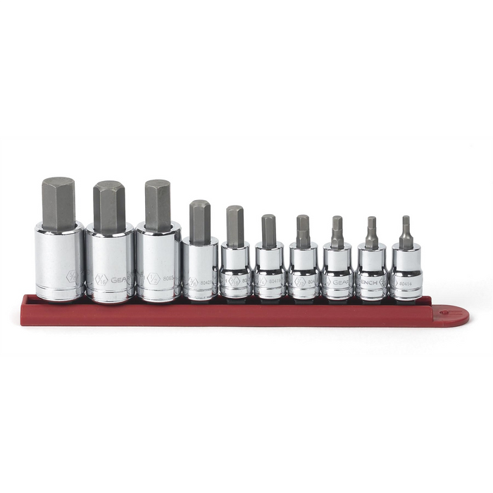 Gearwrench Piece 3/8 Inch & 1/2 Inch Drive Hex Bit SAE Socket Set