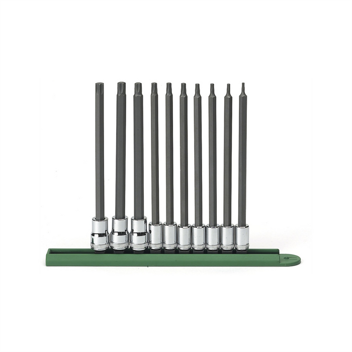 Gearwrench Piece 1/4 Inch & 3/8 Inch Drive Long Torx Bit Socket Set