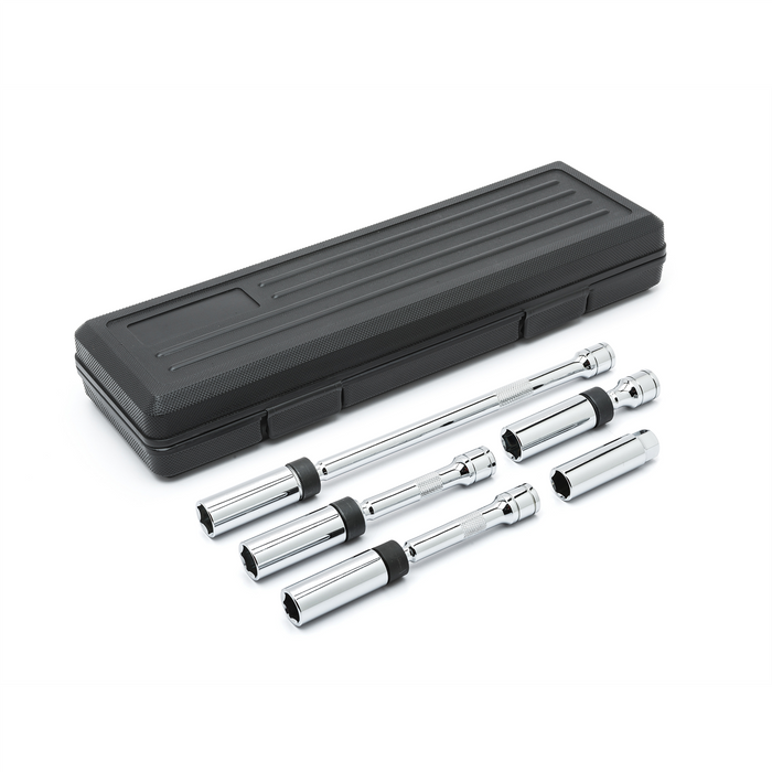 Gearwrench 5 Piece 3/8 Inch Drive 6 Point Magnetic Swivel Spark Plug Socket Set