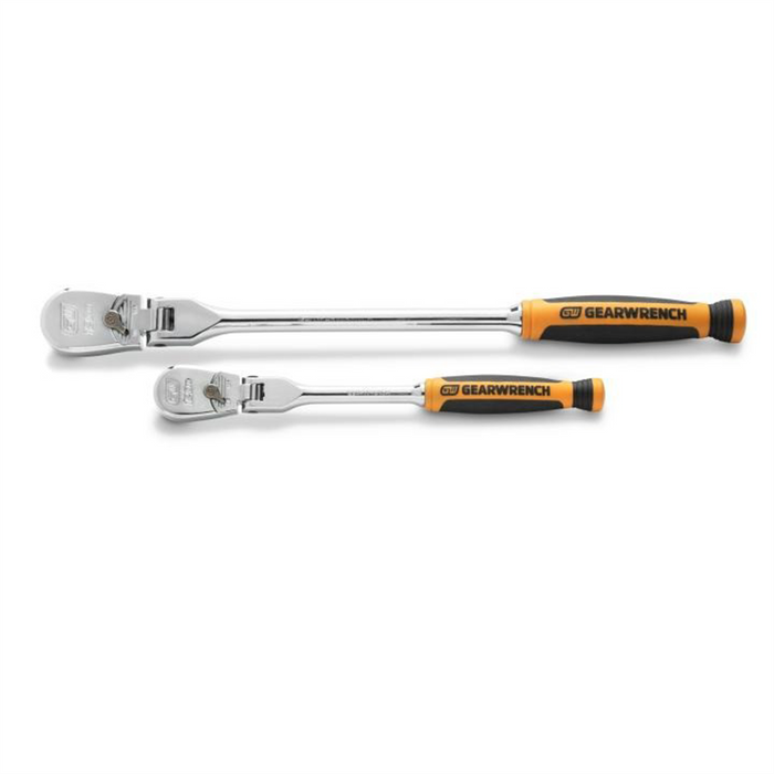 Gearwrench 2 Piece 1/4 Inch & 3/8 Inch Drive 120XP Dual Material Handle Locking Flex Head R