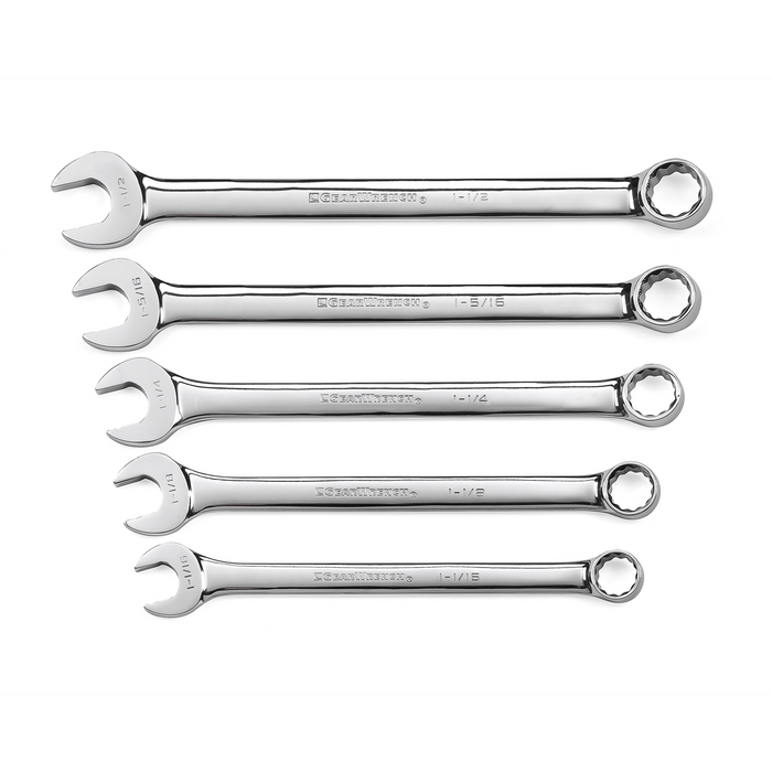 Gearwrench 5 Piece SAE 12 Point Long Pattern Combination Wrench Set