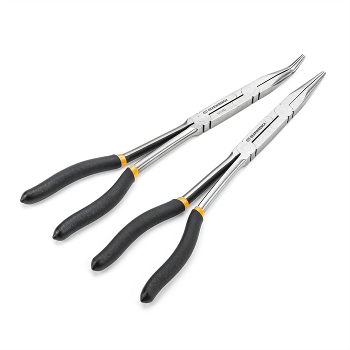 Gearwrench 2 Piece Double-X Straight and 45 Degree Plier Set