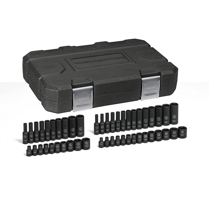 Gearwrench Piece 1/4 Inch Drive 6 Point Standard & Deep Impact SAE/Metric Socket Set