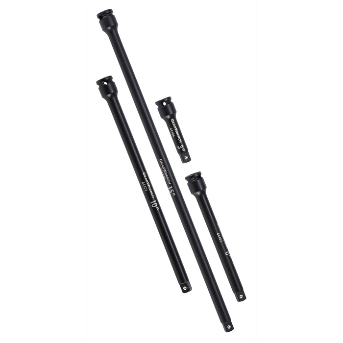 Gearwrench 4 Piece 3/8 Inch Drive Impact Extension Set 3 Inch, 6 Inch, 10 Inch & 15 Inch
