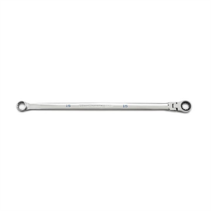Gearwrench 15mm 120XP Universal Spline XL GearBox Flex Head Ratcheting Wrench