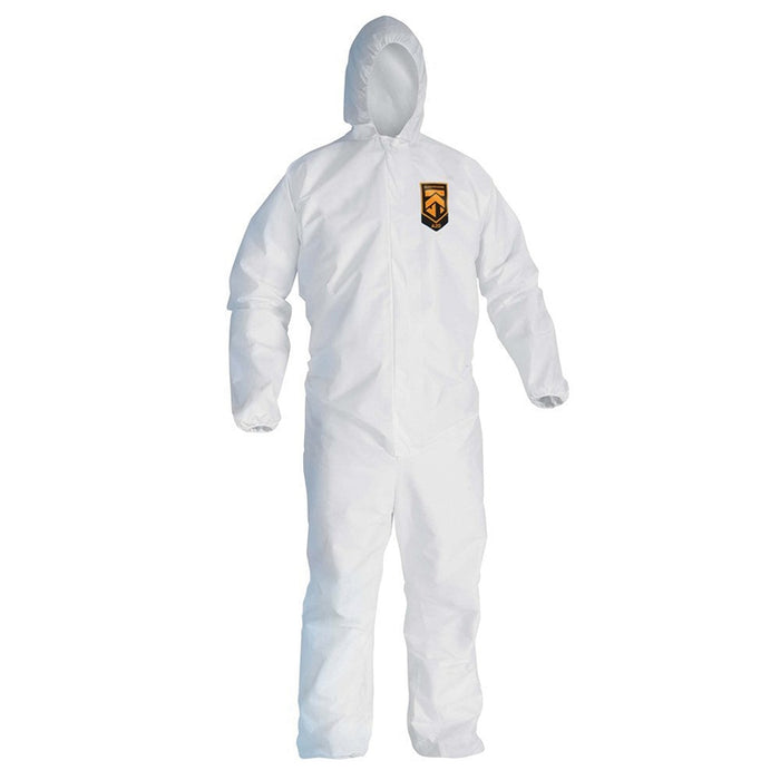 Kimberly-Clark KleenGuard 49114 Series A20 Anti-Static Disposable Serged Seam Hooded Coverall, X-Lar