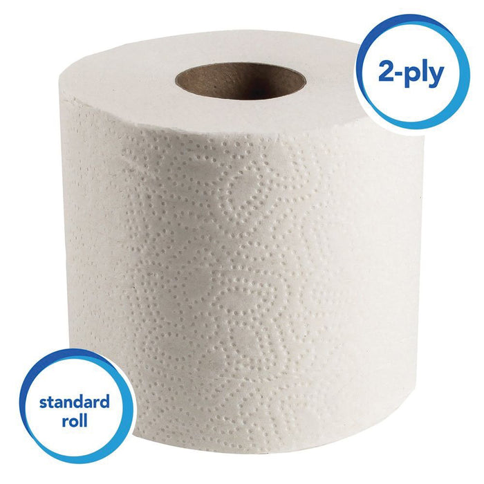 Kimberly-Clark Scott; 13607 Convenience Case Standard Essential Toilet Paper Roll, 4.1 x 4 in, 2 Ply — view 2