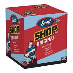 Scott® 75190 Multi-Purpose Shop Towel, 9 x 12 in, 200, Blue, Multi-Purpose, 1 Plys