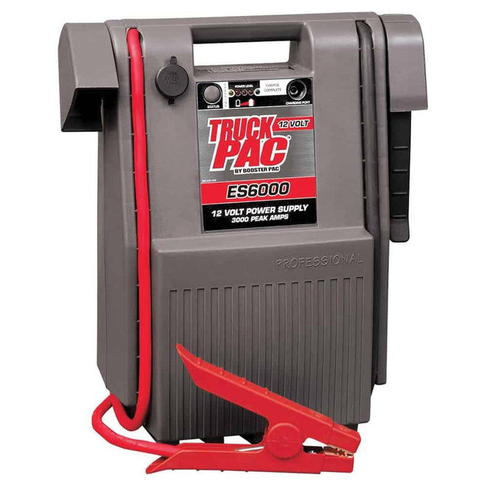 Clore Automotive ES6000 3000 Peak Amp Truck Jump Starter with 56-inch Cable and LED Indicator