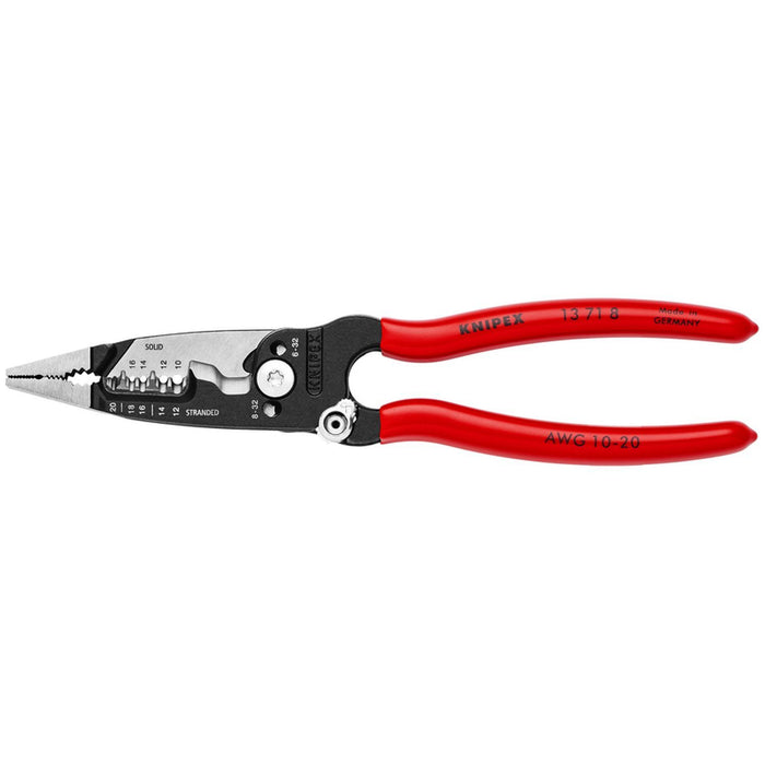 Knipex Tools Forged Wire Strippers packaged in clam shell - Non-Slip Plastic Coated Handle