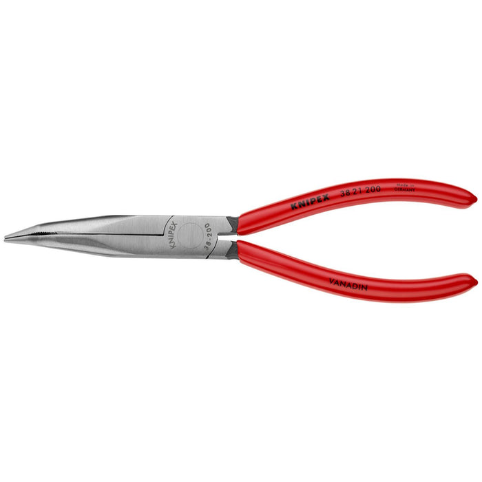 Knipex Tools Long Nose 40° Angled Pliers without Cutter, 8", Plastic
