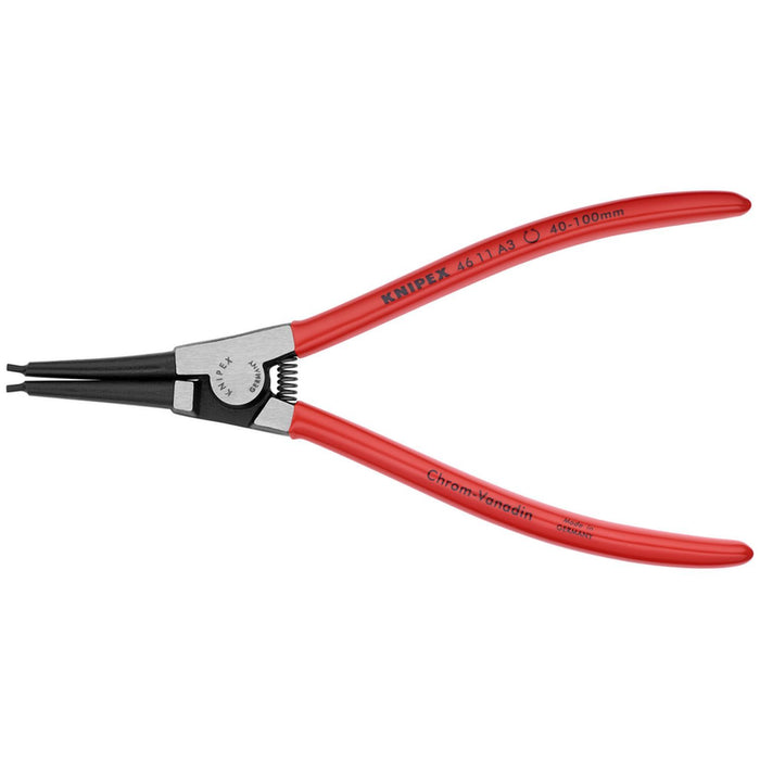 Knipex Tools Ext Snap Ring Pliers-Forged Tips, 8.25", Plastic, 3/32" Tips, Bulk