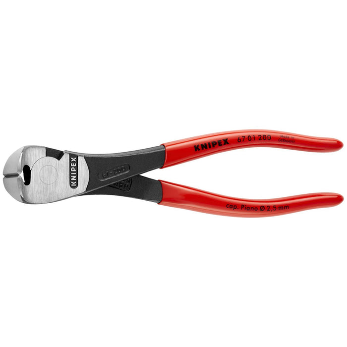 Knipex Tools High Leverage End Cutting Nippers, 8", Plastic, Polished, Bulk