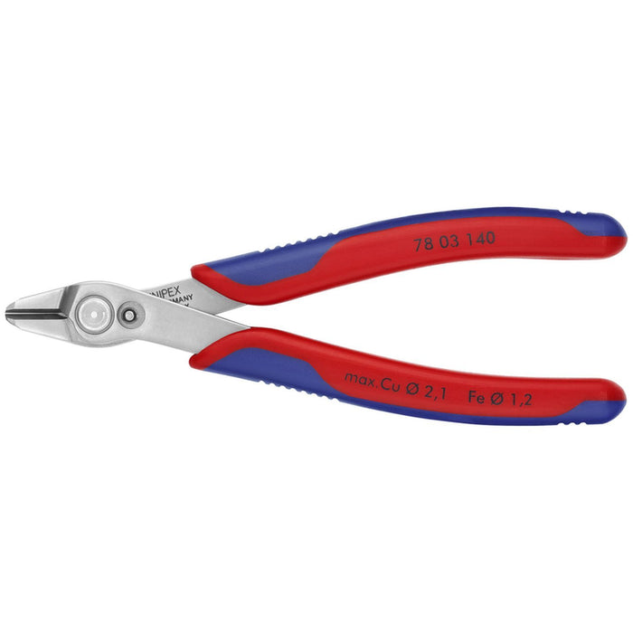 Knipex Tools Electronics Super Knips XL, 5.5", Comfort Grip, Flush Cut, Bulk