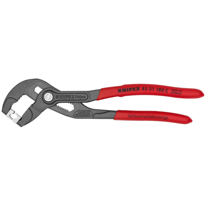 Knipex Tools Hose Clamp Pliers for Click Clamps, 7.25", Non-Slip Plastic, Bulk
