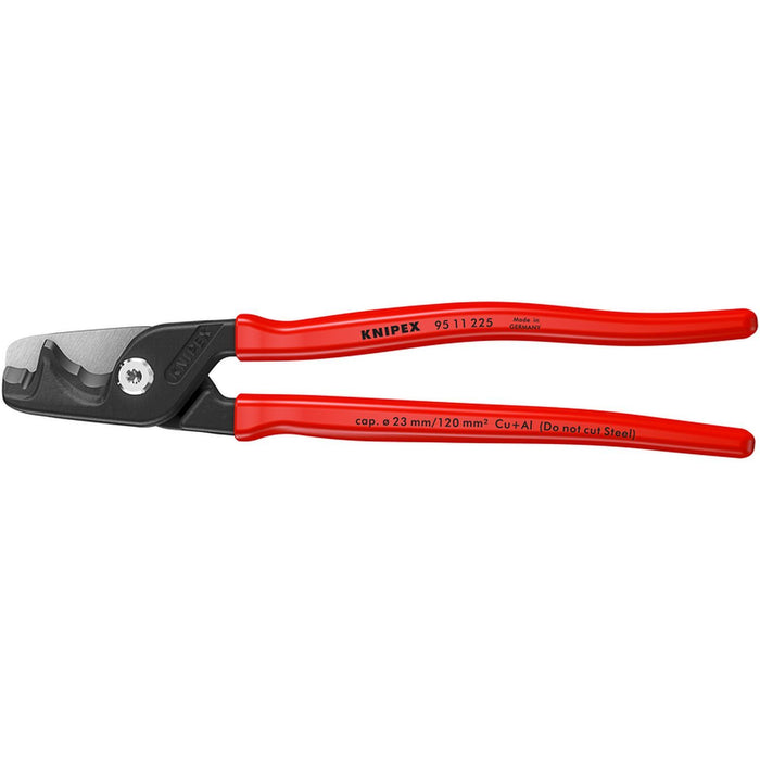 Knipex Tools StepCut XL Cable Shears, 9", Plastic Coating, Bulk