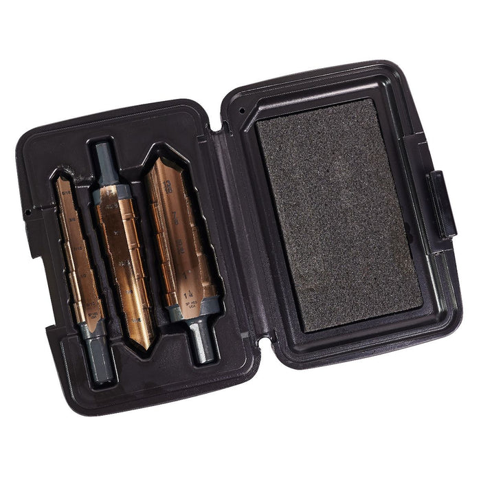 KNKUT DRILL BITS 3KK4SR 3 Piece Hole Expansion Step Reamer Set