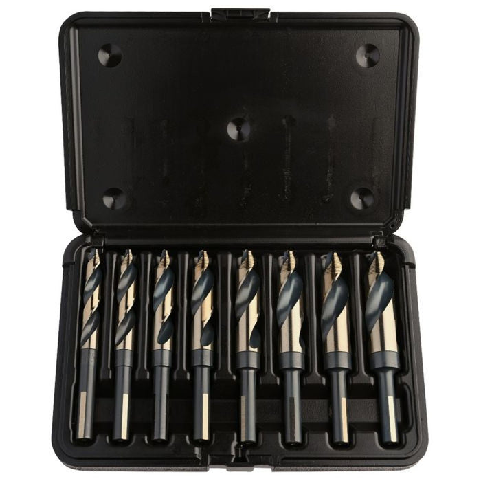 Knkut Drill Bits 8KK12SP 8 Piece Step Point 1/2" Reduced Shank Drill Bit Set